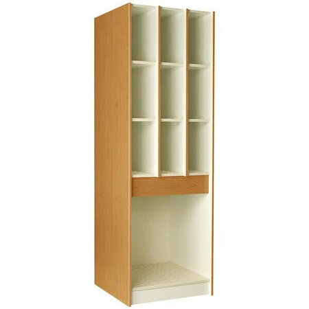 I.D. SYSTEMS Maple Storage Cabinet 29'' Deep, 9x8'' + 1x25.5'' Compartments - 89426 278429 Z073. 53826429Z073